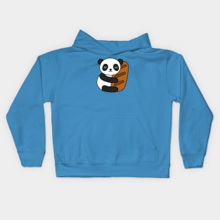 Panda Holding A Loaf Of Bread Kids Hoodie